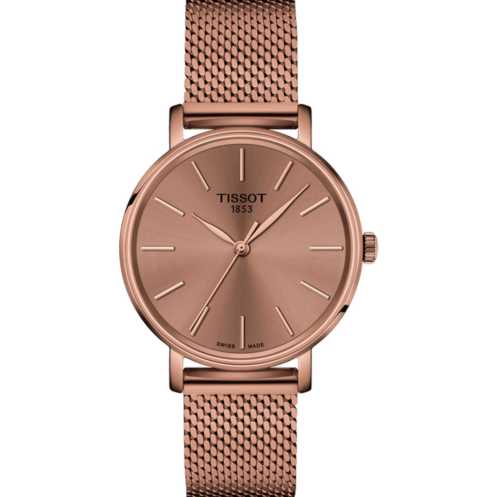 Tissot Women's Watch - Everytime Quartz Pink Dial Rose Gold Bracelet | T1432103333100