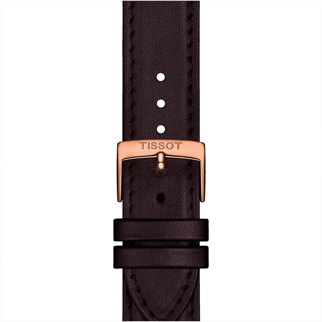 Tissot Men's Watch - Everytime Quartz White Dial Brown Leather Strap | T1434103601100