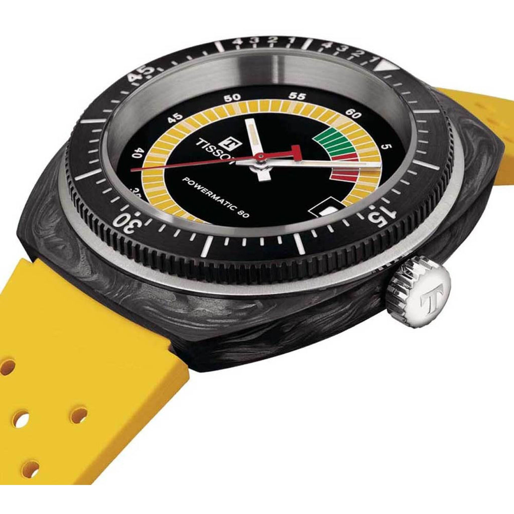 Tissot Men's Watch - Sideral Automatic Black and Yellow Dial Strap | T1454079705700