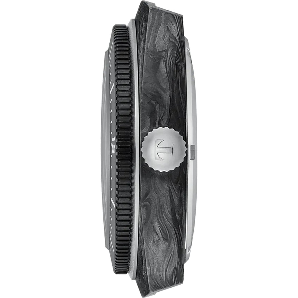 Tissot Men's Watch - Sideral Automatic Black Dial Red Silicone Strap | T1454079705702