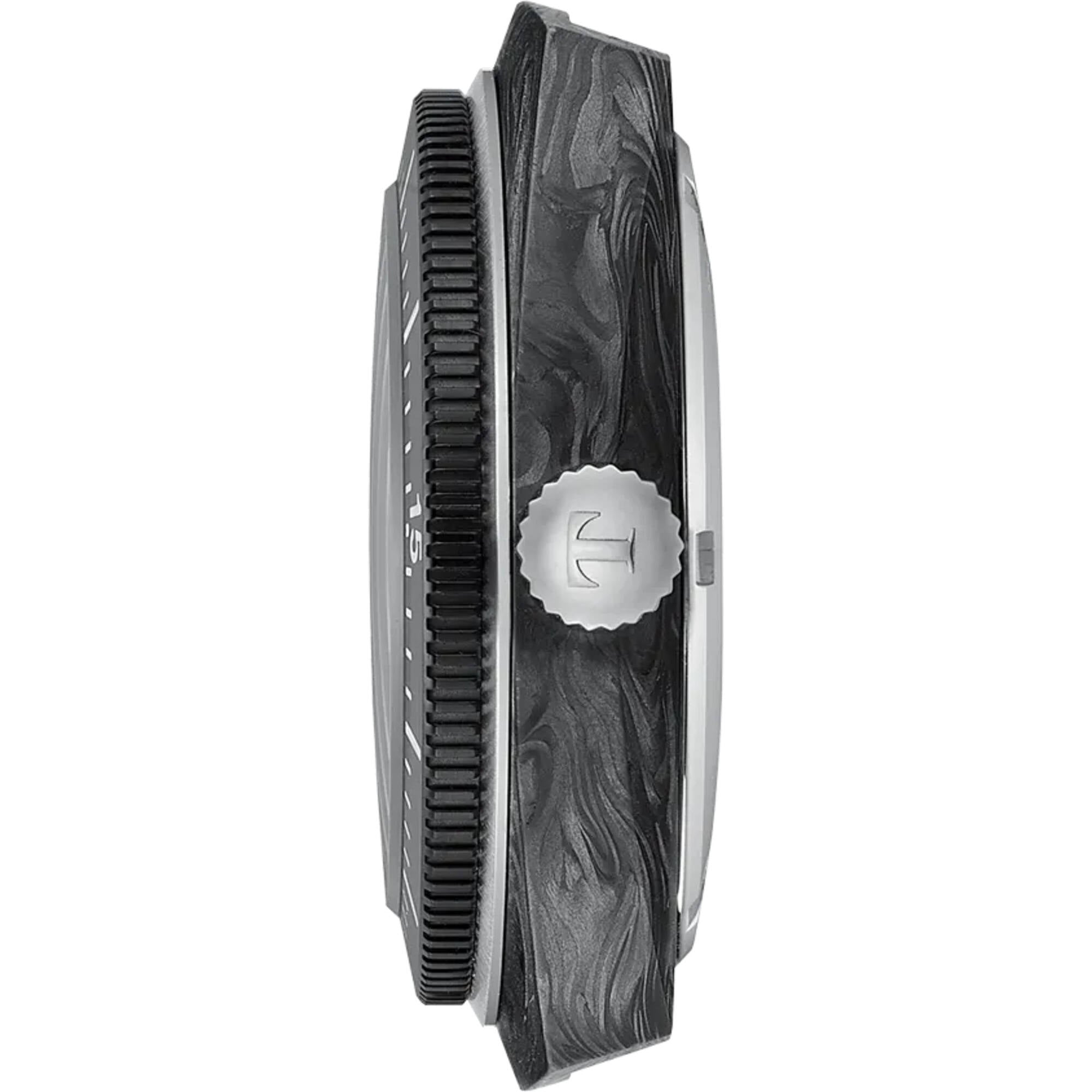 Tissot Men's Watch - Sideral Automatic Black Dial Red Silicone Strap | T1454079705702