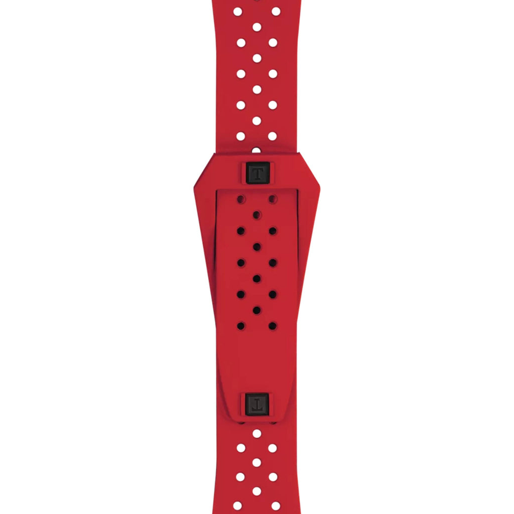 Tissot Men's Watch - Sideral Automatic Black Dial Red Silicone Strap | T1454079705702