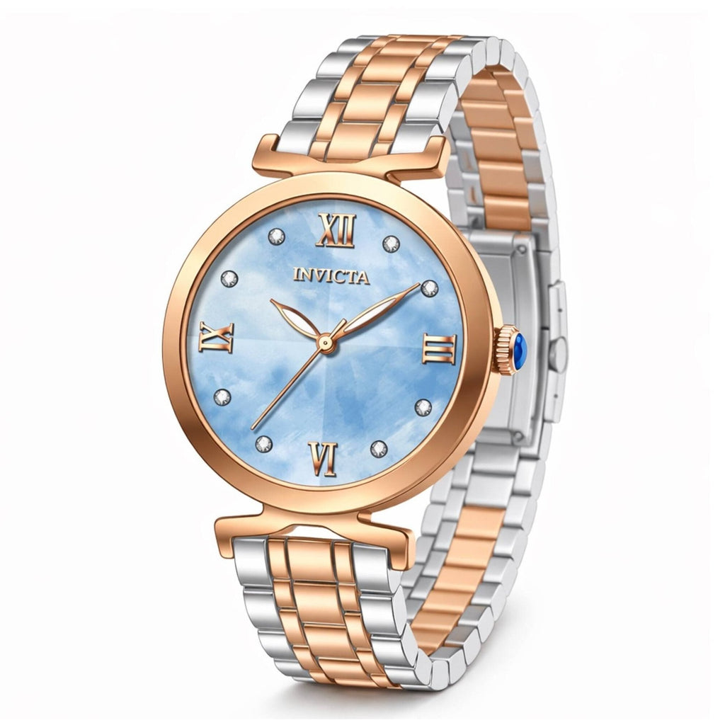 Invicta Women's Watch - Wildflower Light Blue Dial Two Tone Steel Bracelet | 69315