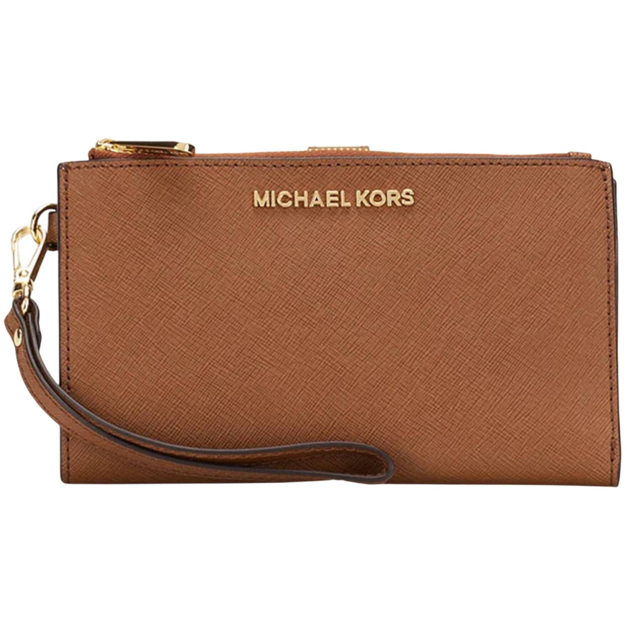 Michael Kors Women's Wristlet Wallet - Jet Set Large, Luggage Brown | 35F8GTVW0L LUG