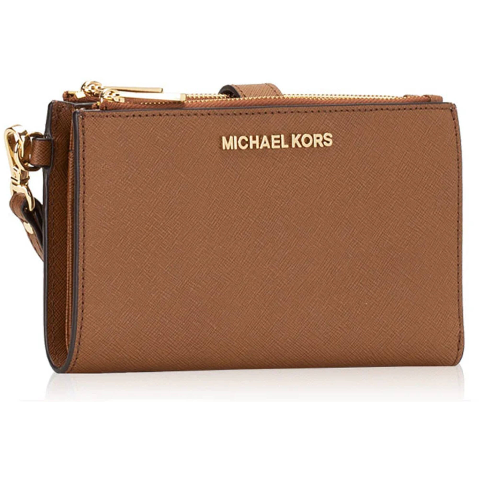 Michael Kors Women's Wristlet Wallet - Jet Set Large, Luggage Brown | 35F8GTVW0L LUG