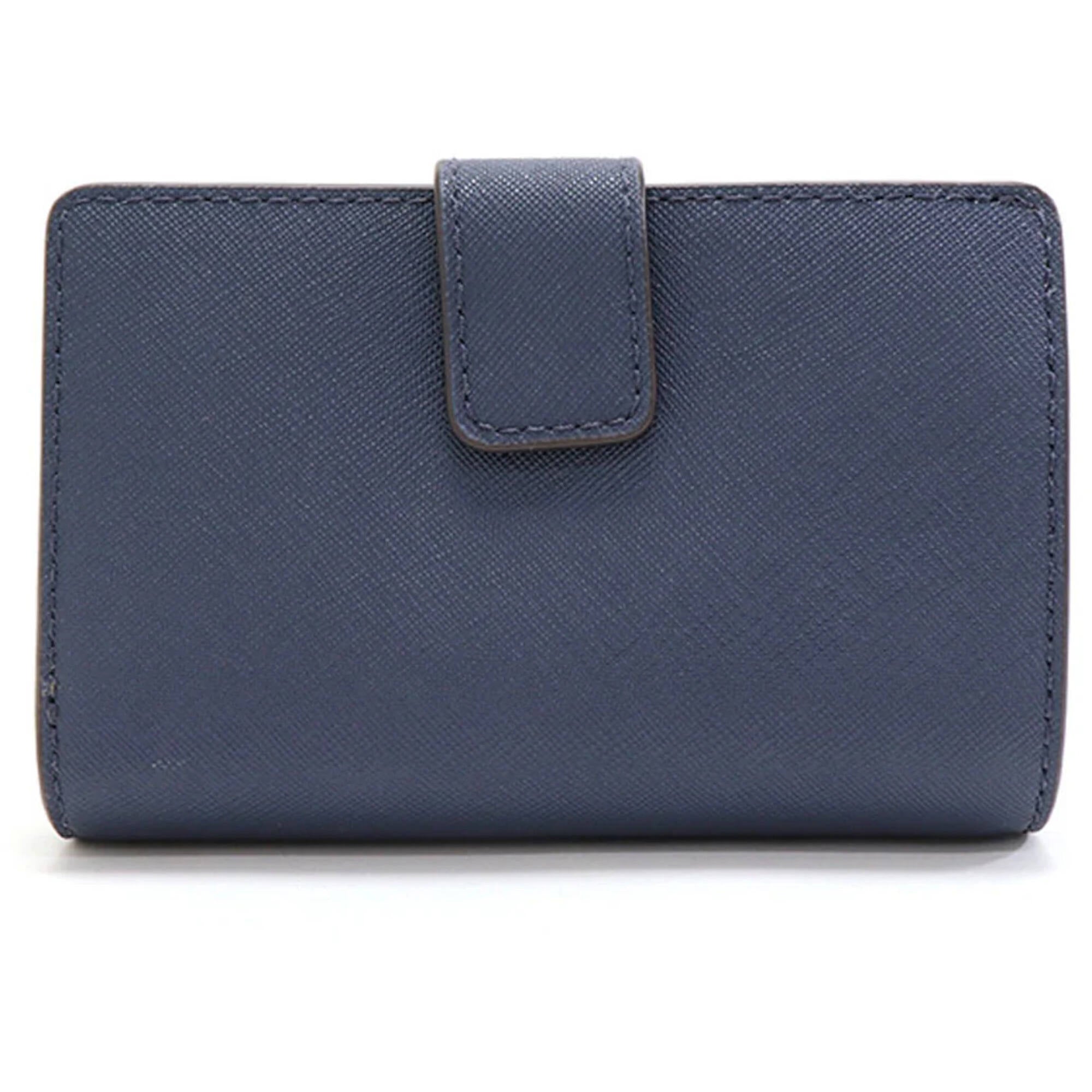 Michael Kors Women's Wallet - Leather with Snap Fastening, Navy | 35R4STVF6L NVY
