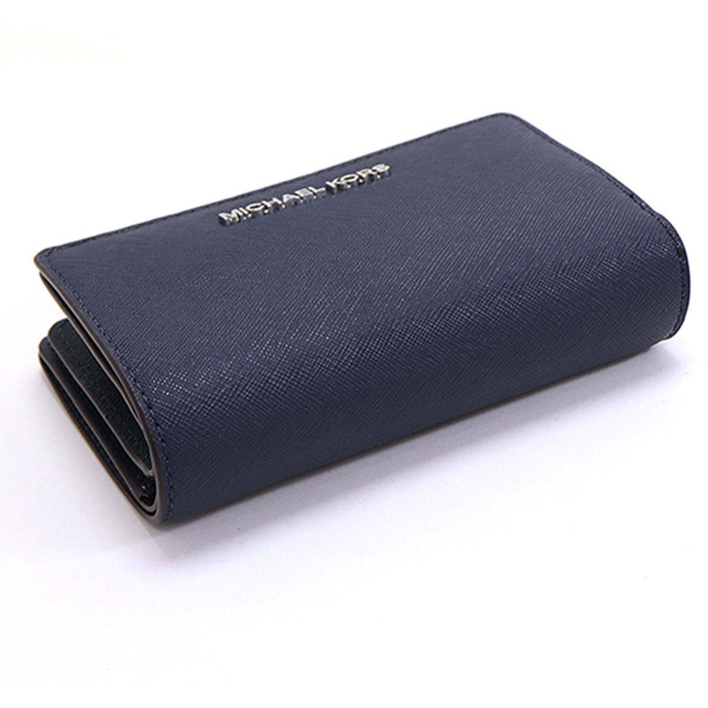 Michael Kors Women's Wallet - Leather with Snap Fastening, Navy | 35R4STVF6L NVY