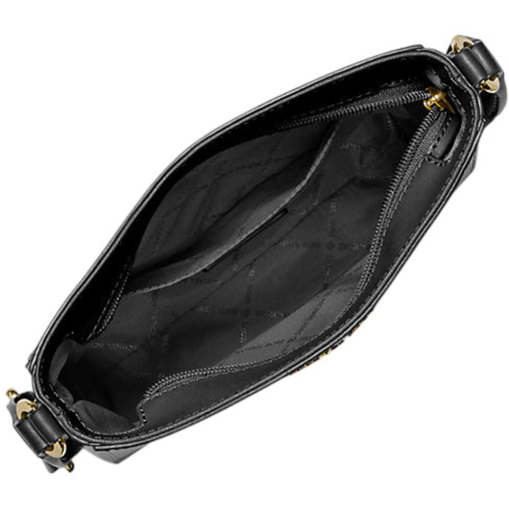 Michael Kors Women's Messenger Bag - Jet Set Coated Canvas, Black | 35S4GTVC5L BLK