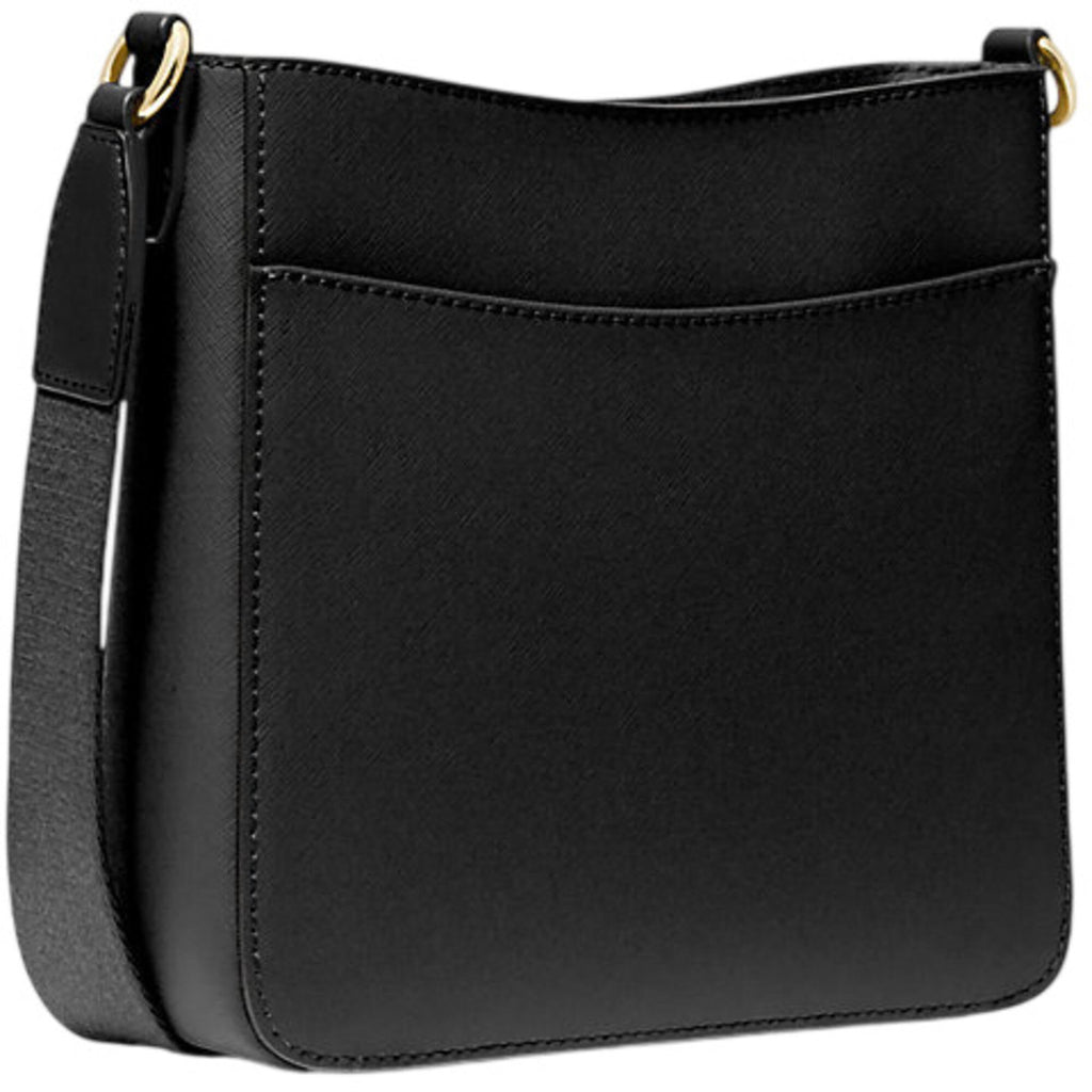 Michael Kors Women's Messenger Bag - Jet Set Coated Canvas, Black | 35S4GTVC5L BLK