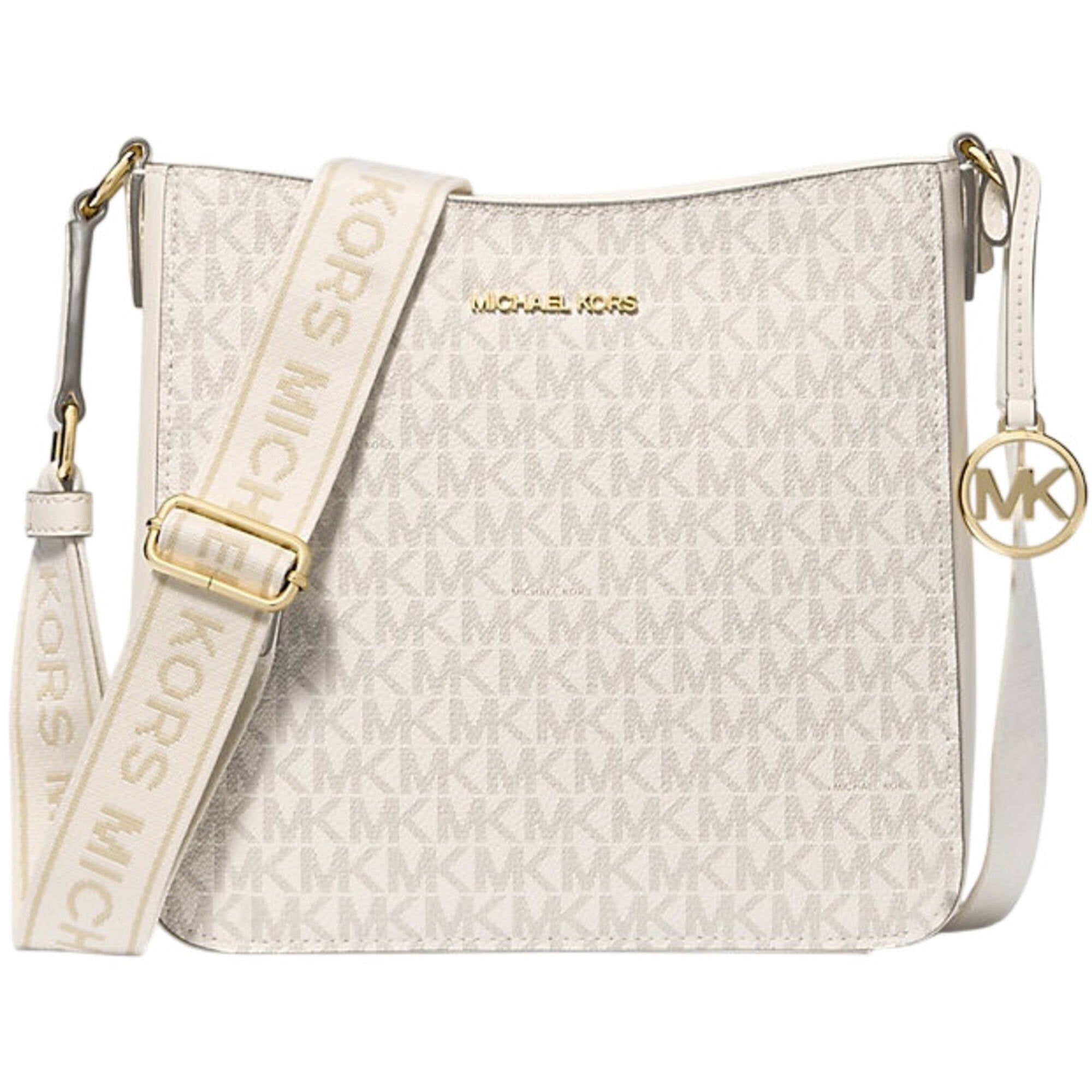 Michael Kors Women's Messenger Bag - Jet Set, Light Cream Multi | 35S5GTVC1B MLT