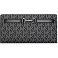 Michael Kors Women's Wallet - Carson Large Logo-Print Canvas, Black | 35S5S2ZE3B BLK