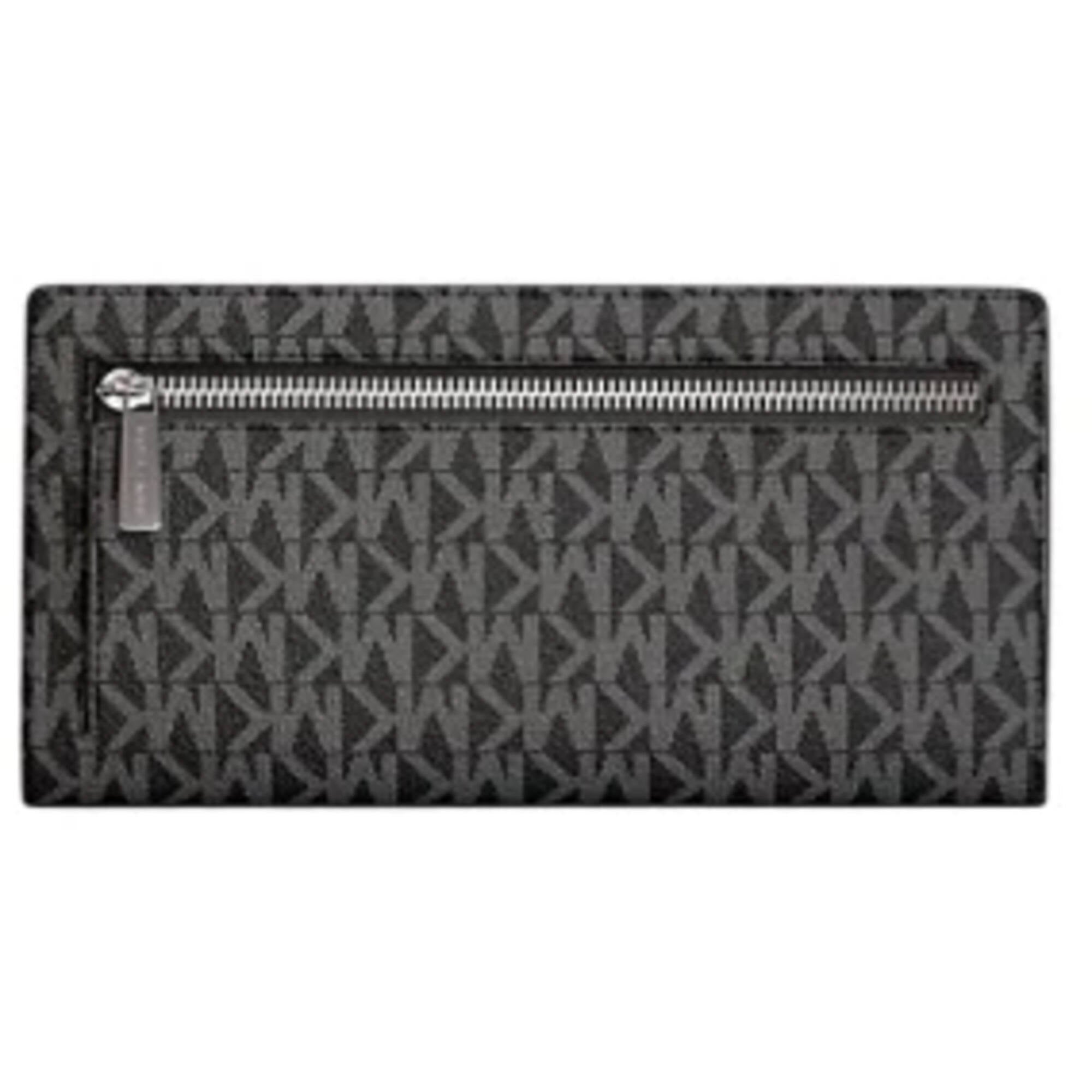 Michael Kors Women's Wallet - Carson Large Logo-Print Canvas, Black | 35S5S2ZE3B BLK