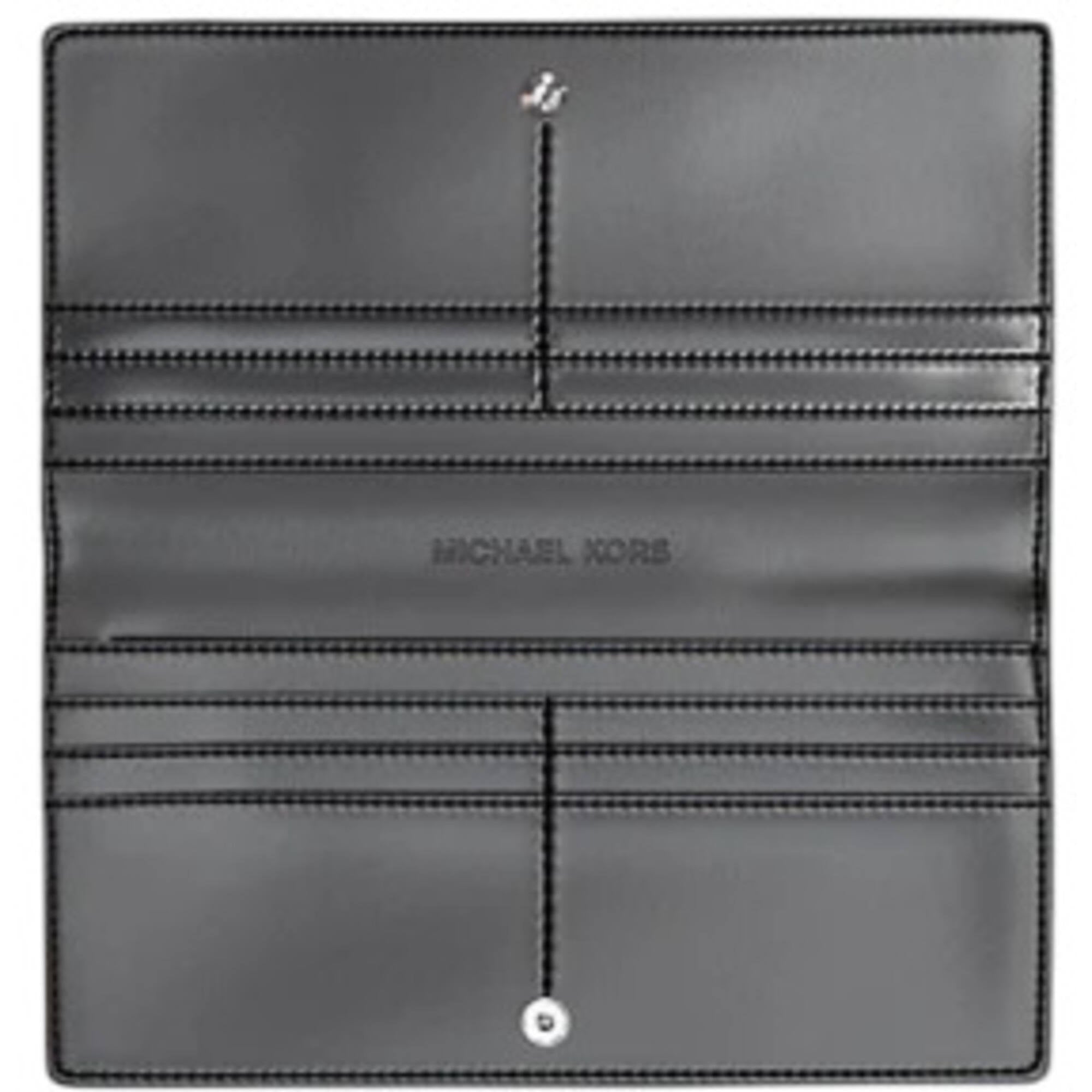 Michael Kors Women's Wallet - Carson Large Logo-Print Canvas, Black | 35S5S2ZE3B BLK