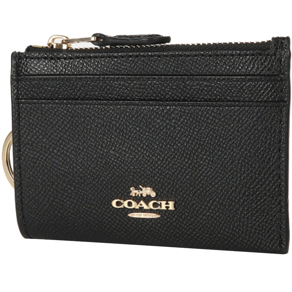 Coach Women's Case - Mini Skinny Id Crossgrain Leather, Gold/Black | 88250 BLK