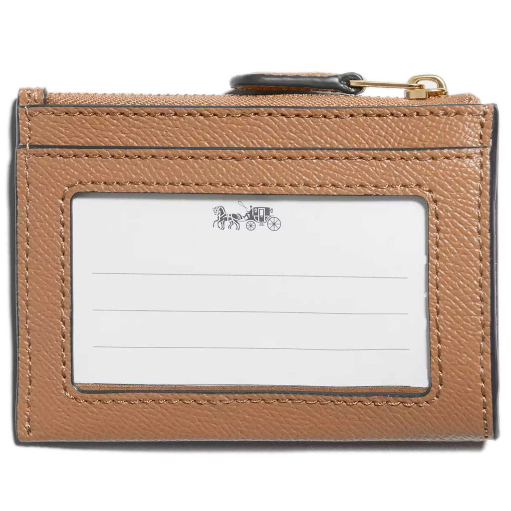 Coach Women's Case - Mini Skinny Id Crossgrain Leather, Gold/Taupe | 88250 TAE