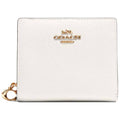 Coach Women's Snap Wallet - Bifold Refined Pebble Leather, Gold/Chalk | C2862 CHK
