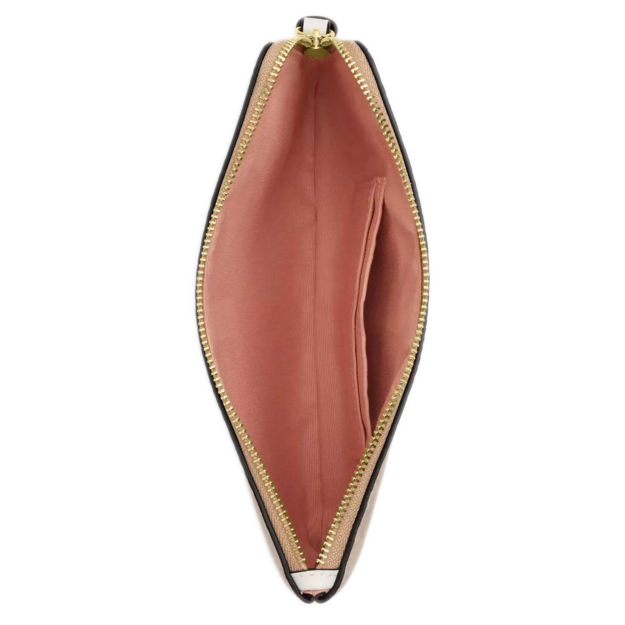 Coach Women's Wristlet - Large Corner Zip Canvas, Gold/Sand Multi | CBA72 MLT