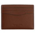 Coach Women's Card Case - Refined Pebble Leather Slim Id, Saddle | CP209 SADE