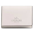 Coach Women's Micro Wallet - Refined Calf Leather, Silver/Chalk | CP260 CHK