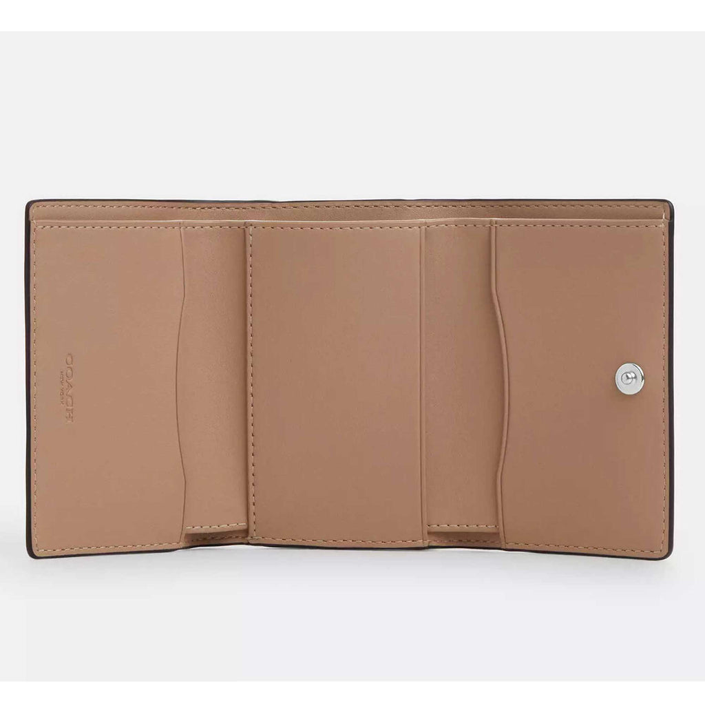 Coach Women's Micro Wallet - Refined Calf Leather, Silver/Chalk | CP260 CHK