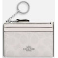 Coach Women's Id Case - Mini Skinny Signature Canvas, Silver/White/Chalk | CW870 WH CHK