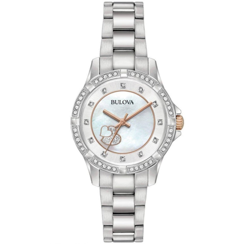 Bulova Women's Watch - Crystal Collection MOP Dial Stainless Steel Bracelet | 98L232