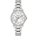 Bulova Women's Watch - Crystal Collection MOP Dial Stainless Steel Bracelet | 98L232
