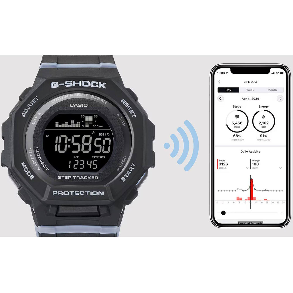 Casio Women's Ana-Digi Watch - G-Shock Alarm Dual-Time Grey Strap Watch | GMD-B300-1CR