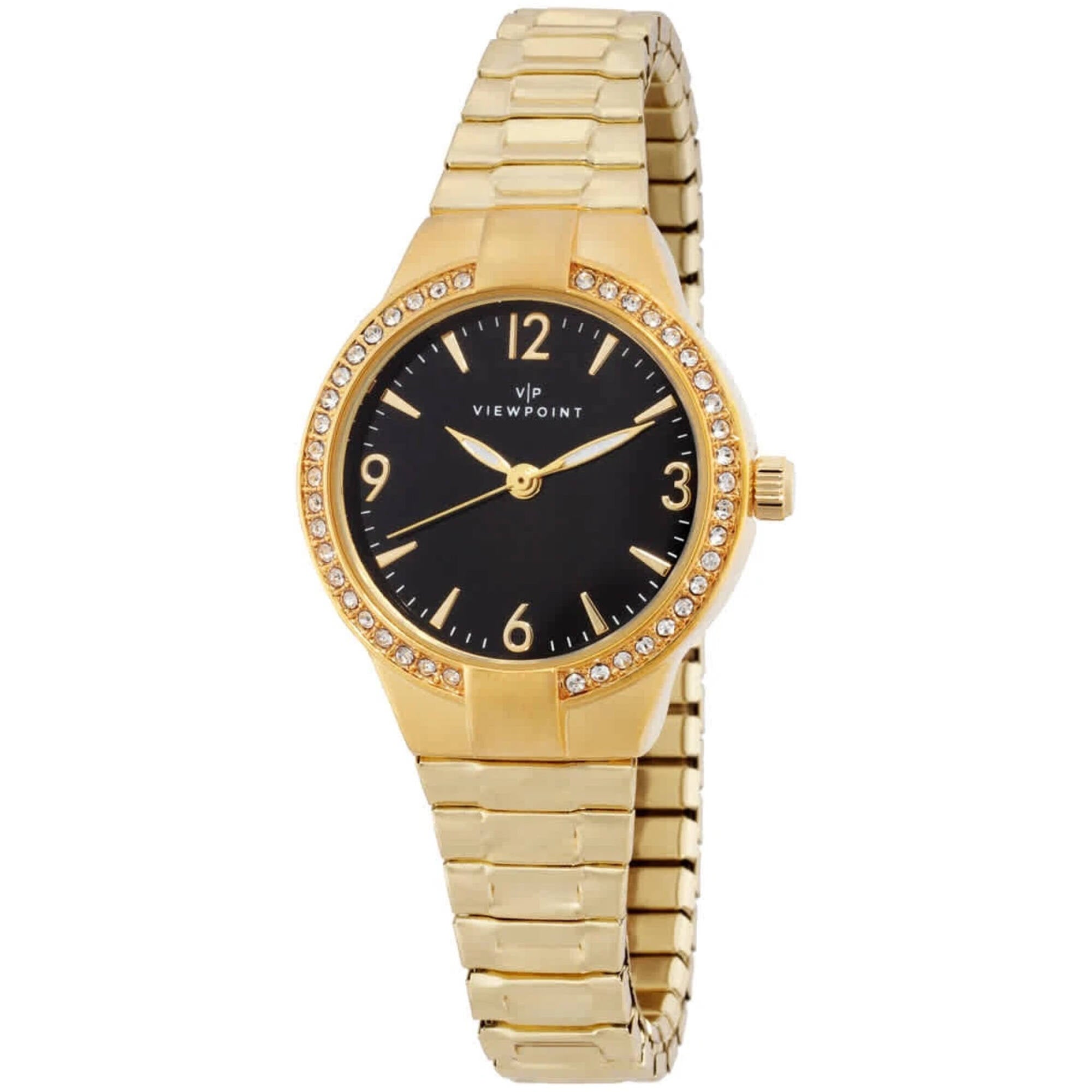 Timex Women's Watch - Viewpoint Black Dial Crystal Bezel Bracelet | CC3D861009J