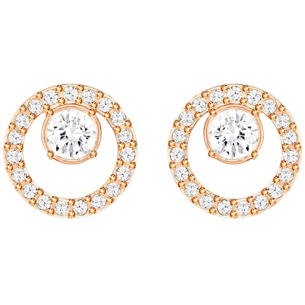 Swarovski Women's Stud Earrings - Constella Circle Pierced Rose Gold Tone | 5199827