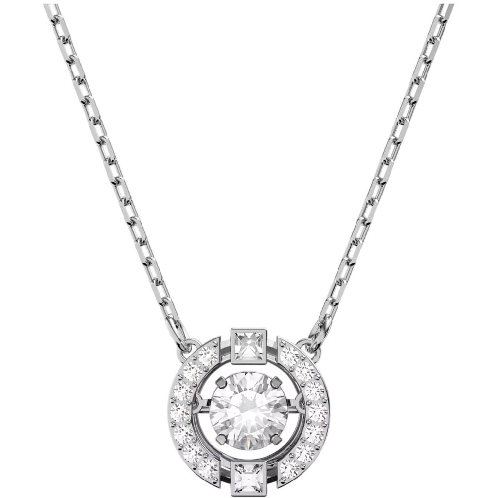Swarovski Women's Pendant Necklace - Una Dancing Crystal Design Silver | 5286137