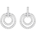 Swarovski Women's Stud Earrings - Circle Clear Crystal and Rhodium Plating | 5349203