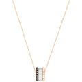 Swarovski Women's Pendant Necklace - Hint Black and Clear Crystals 3 Rings | 5353666