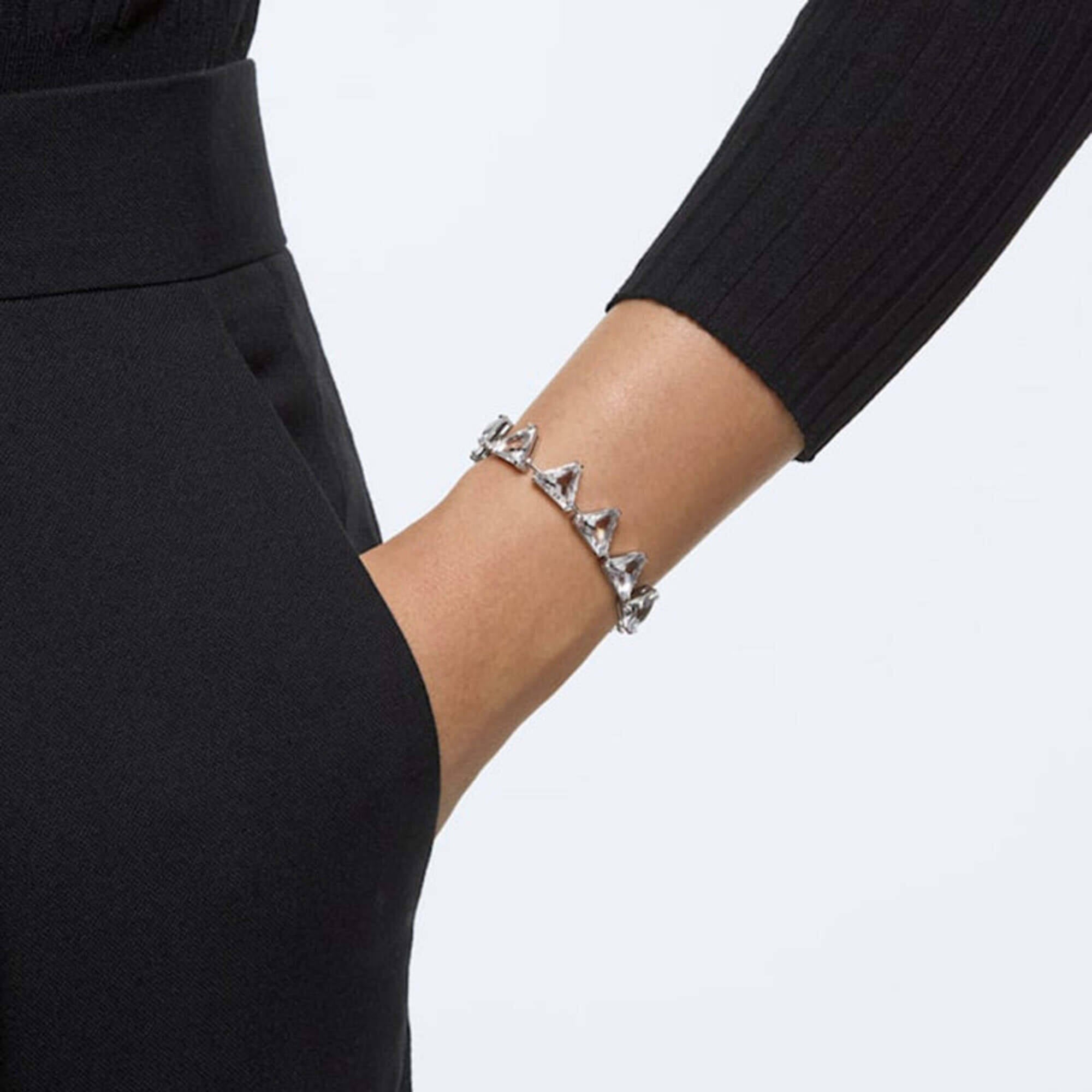Swarovski Women's Bracelet - Ortyx Uniform Row of Triangle-Cut Crystals | 5600864