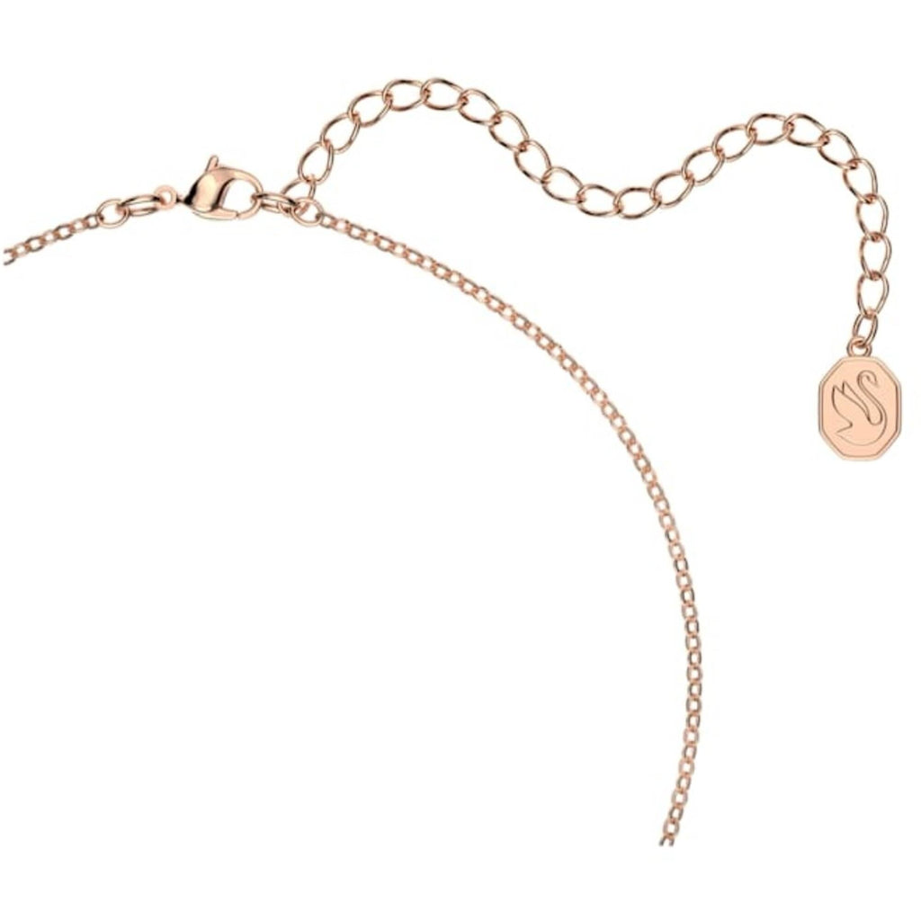Swarovski Women's Stud Earrings and Necklace Set - Stella Rose Gold Tone | 5622730