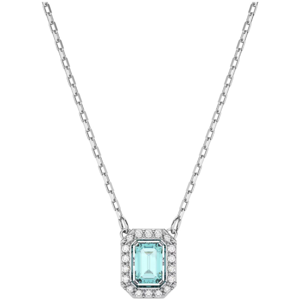Swarovski Women's Pendant Necklace - Una Blue Octagon-Cut Dancing Stone | 5640289