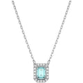 Swarovski Women's Pendant Necklace - Una Blue Octagon-Cut Dancing Stone | 5640289