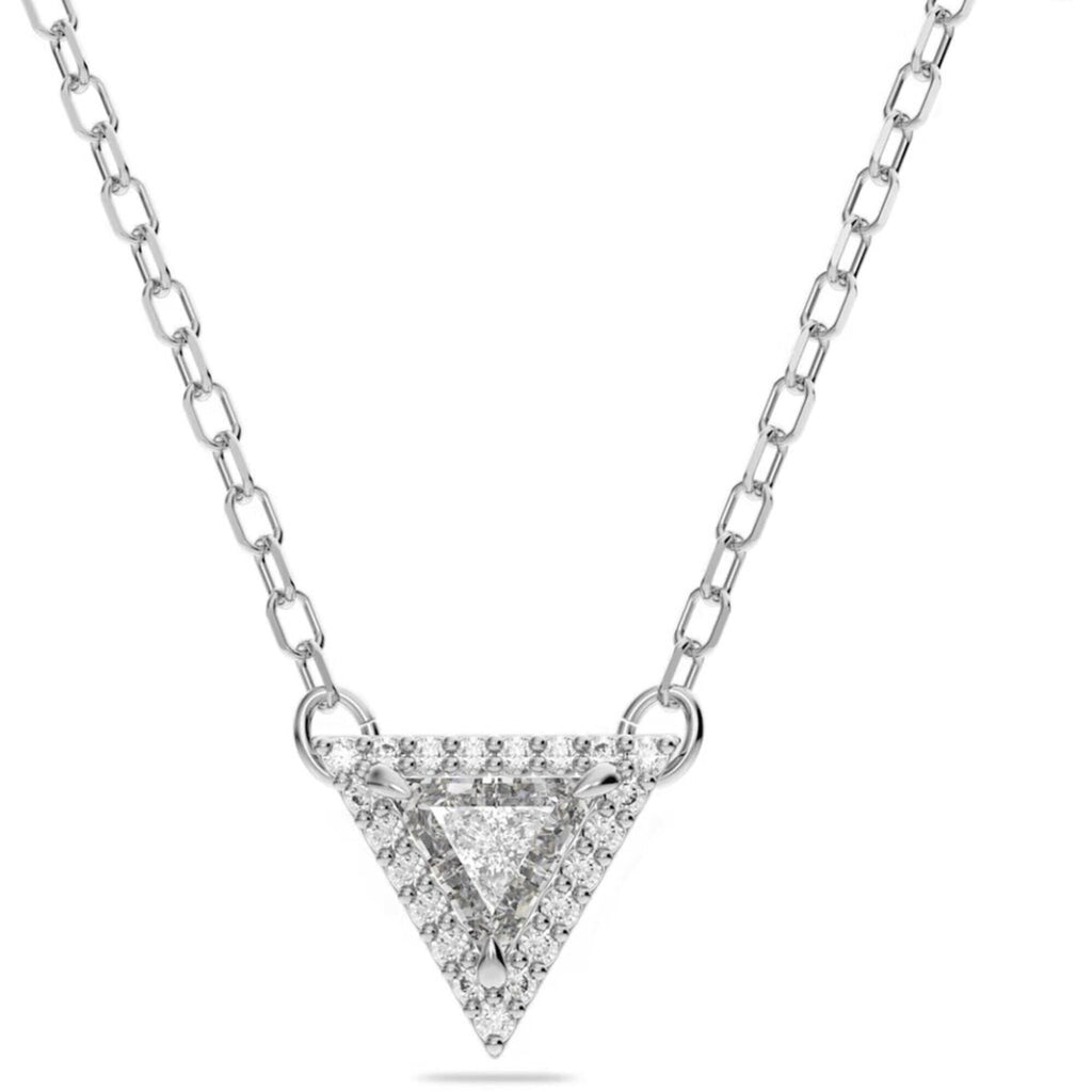 Swarovski Women's Pendant Necklace - Stilla Hand-Set Triangle-Cut Stone | 5642983