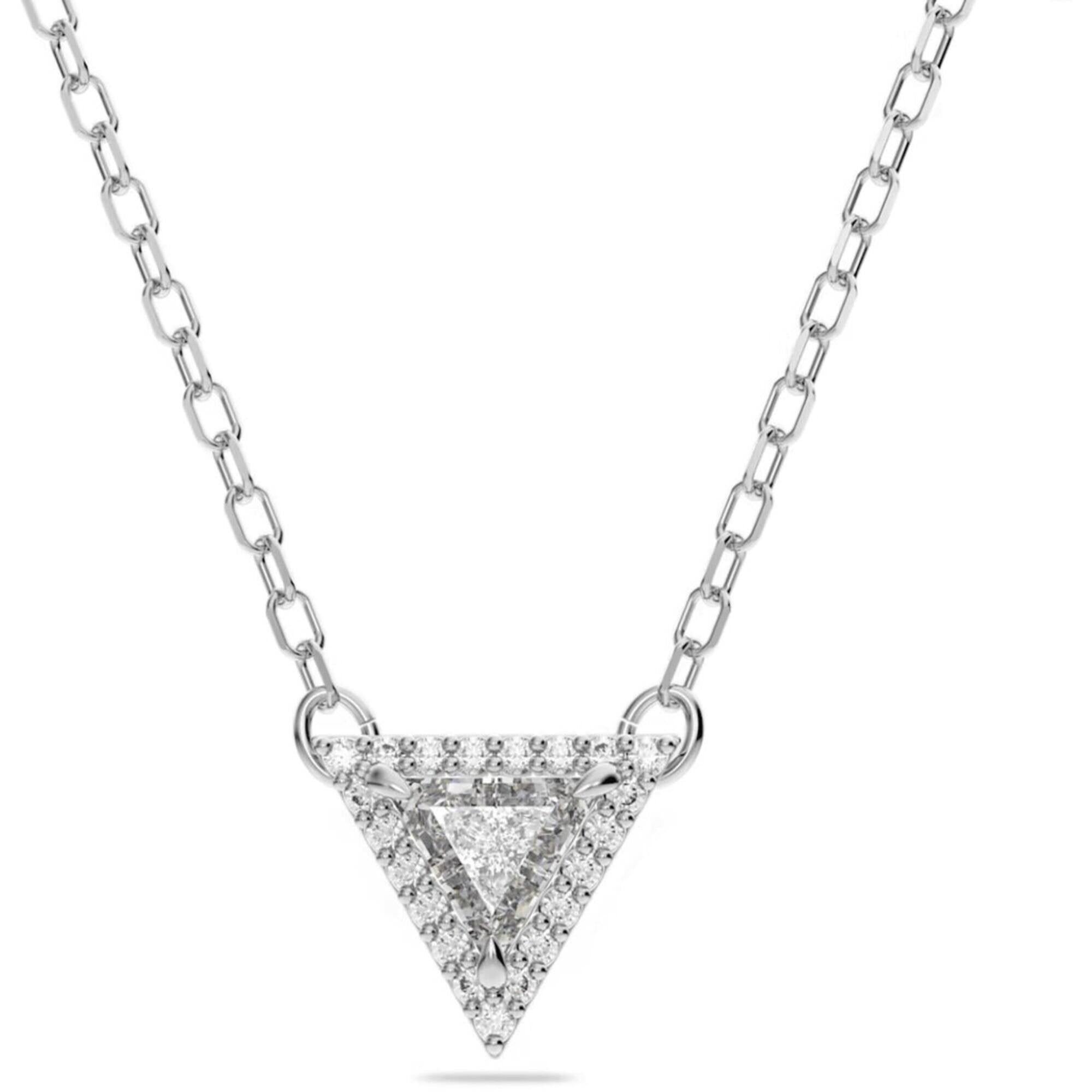 Swarovski Women's Pendant Necklace - Stilla Hand-Set Triangle-Cut Stone | 5642983