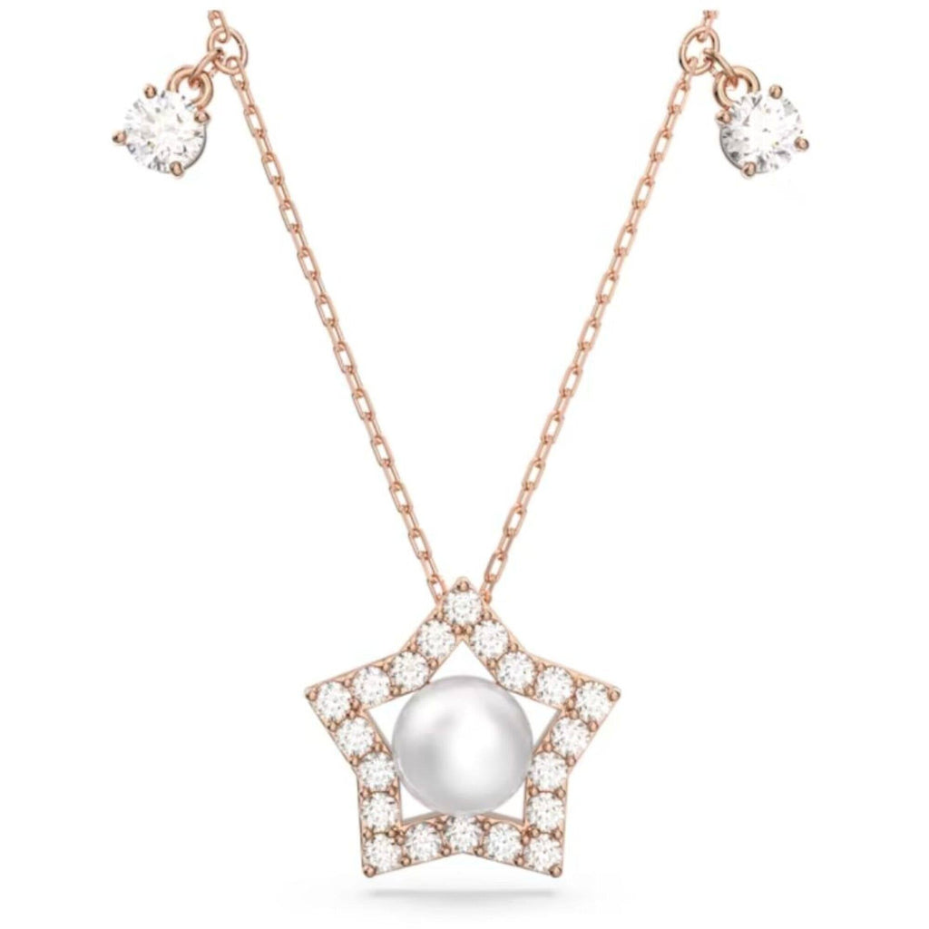 Swarovski Women's Necklace - Stella Pavé-Embellished Star Motif with Pearl | 5645382