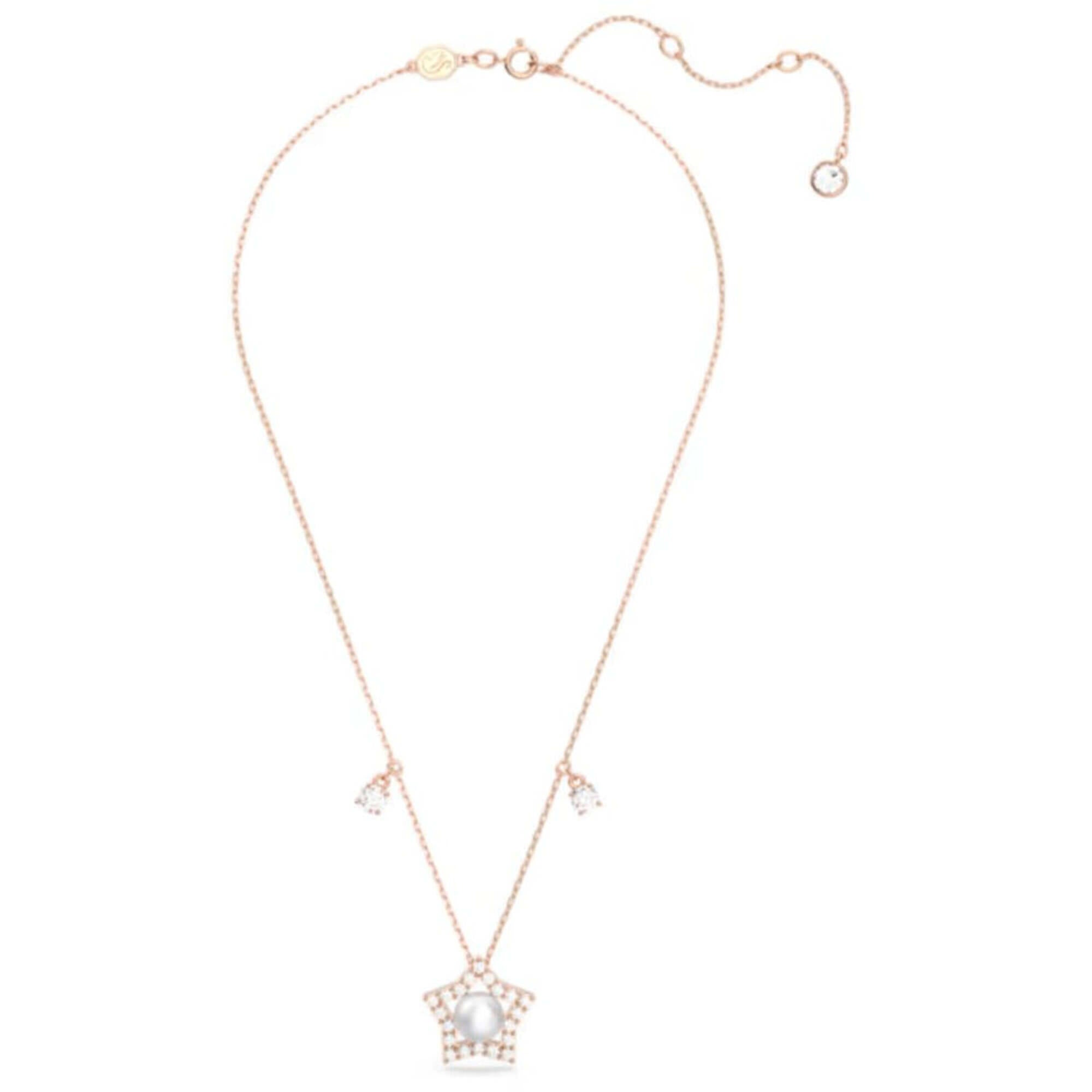 Swarovski Women's Necklace - Stella Pavé-Embellished Star Motif with Pearl | 5645382