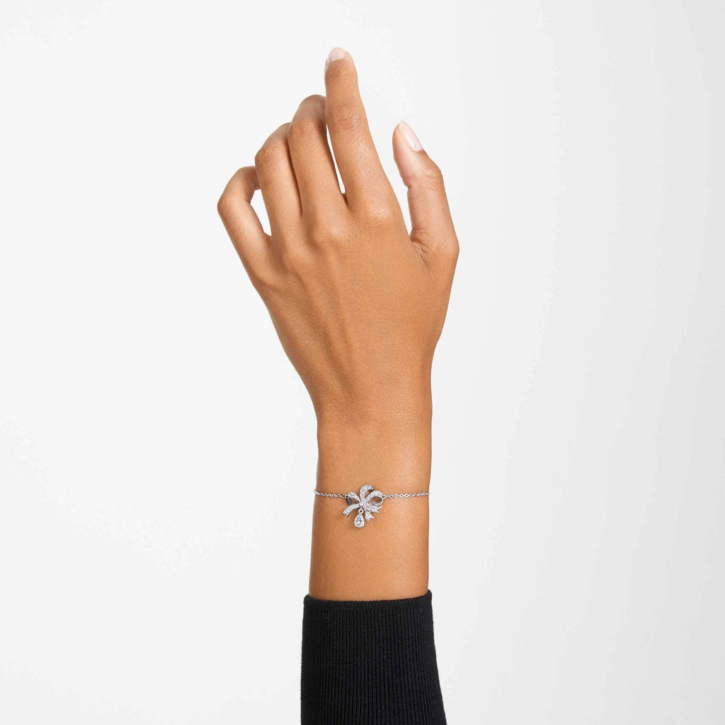 Swarovski Women's Bracelet - Hyperbola Bow-Inspired Shape Rhodium Plated | 5647581