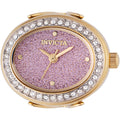 Invicta Women's Mini Ring Watch - Angel Pink Glitter Dial Yellow Gold Band | 49600