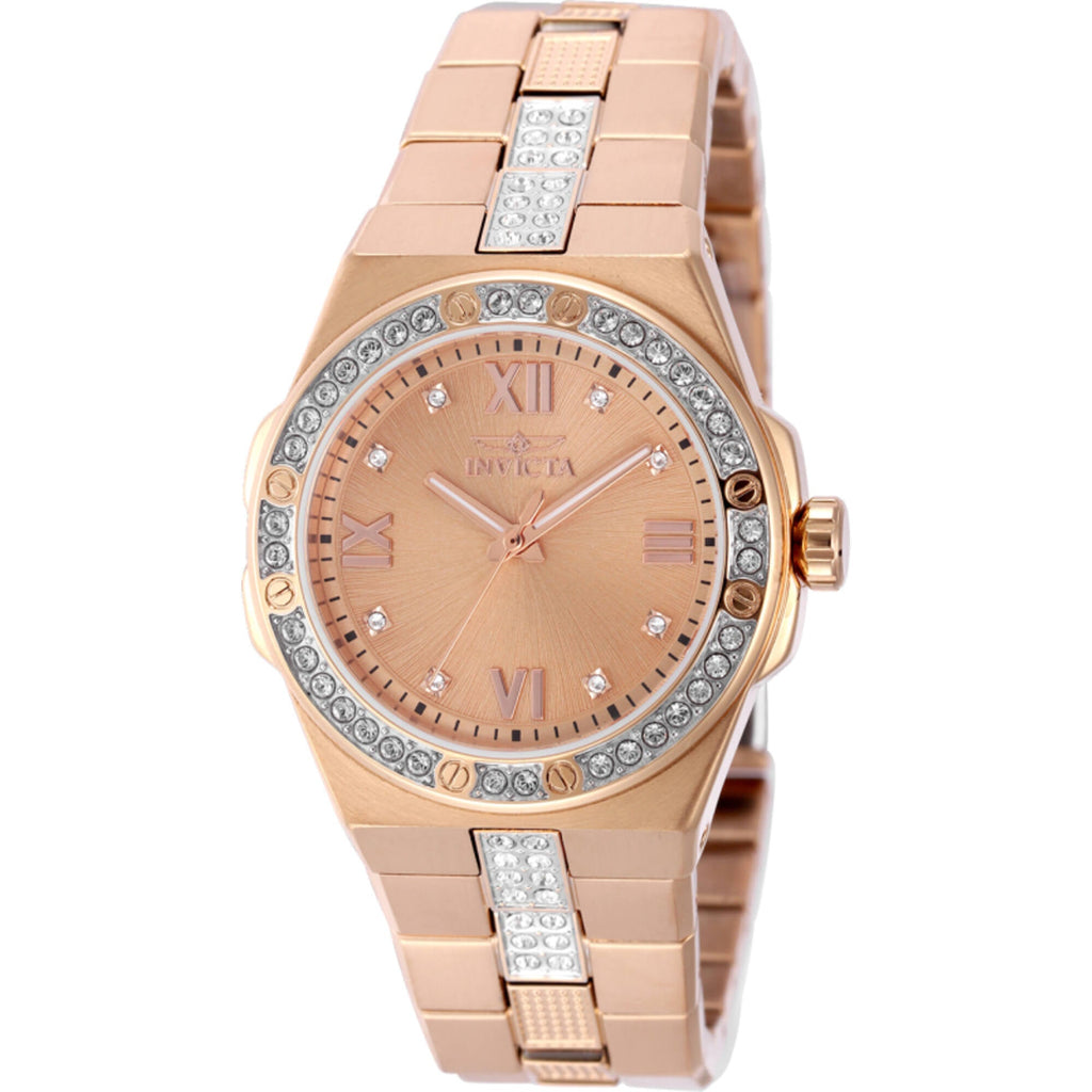 Invicta Women's Watch - Specialty Quartz Rose Gold Brass Dial Steel Bracelet | 50190