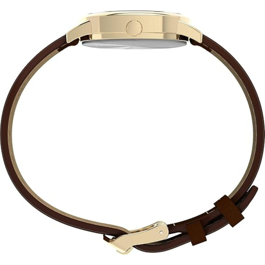 Timex Women's Watch - Easy Reader White Dial Brown Leather Eco Strap | TW2W32600JT