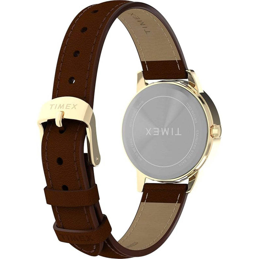 Timex Women's Watch - Easy Reader White Dial Brown Leather Eco Strap | TW2W32600JT