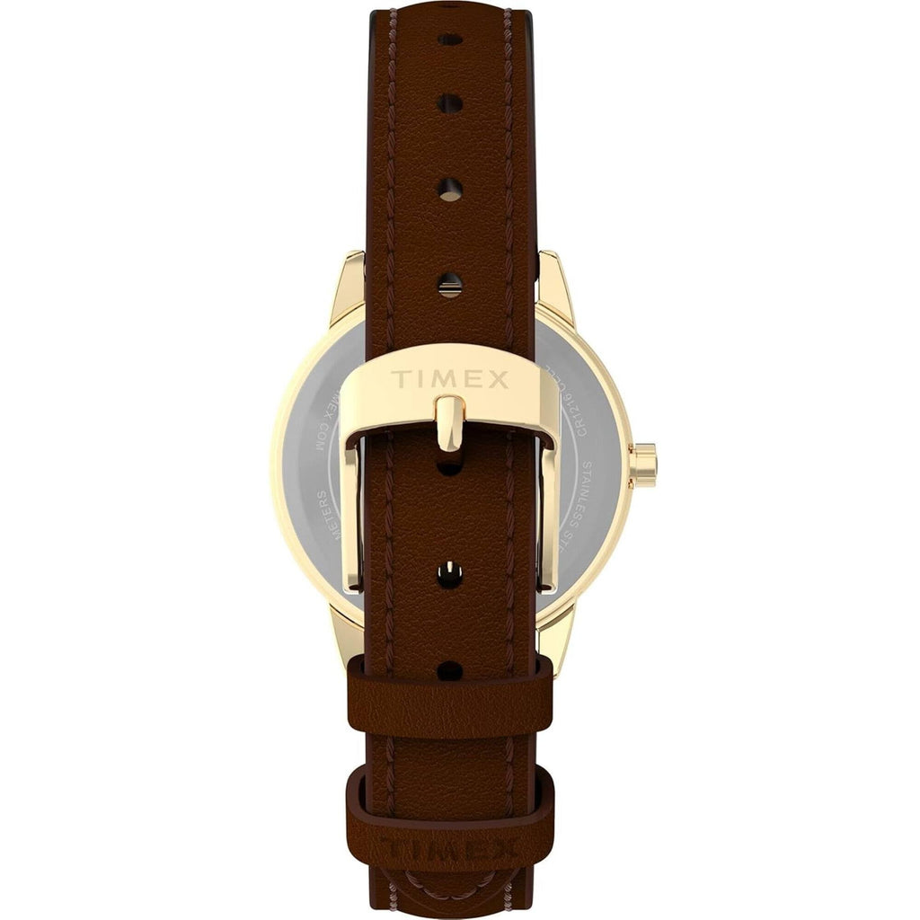 Timex Women's Watch - Easy Reader White Dial Brown Leather Eco Strap | TW2W32600JT