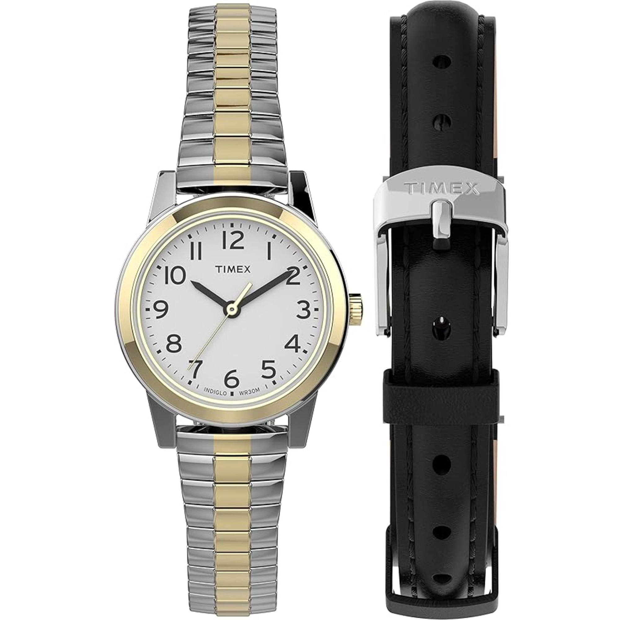 Timex Women's Watch - Quartz White Dial Two Tone Steel Expansion Band | TWG027800NG
