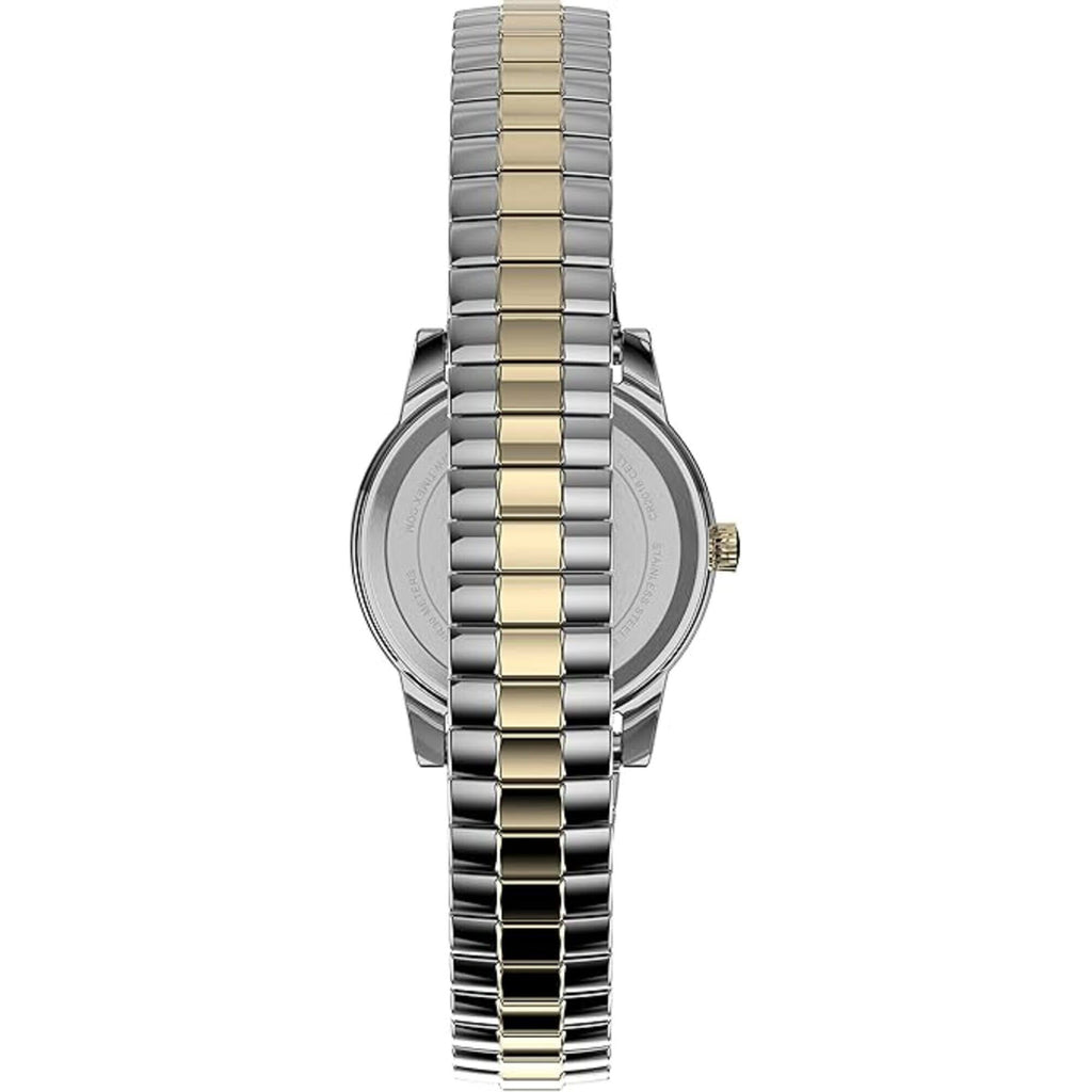 Timex Women's Watch - Quartz White Dial Two Tone Steel Expansion Band | TWG027800NG