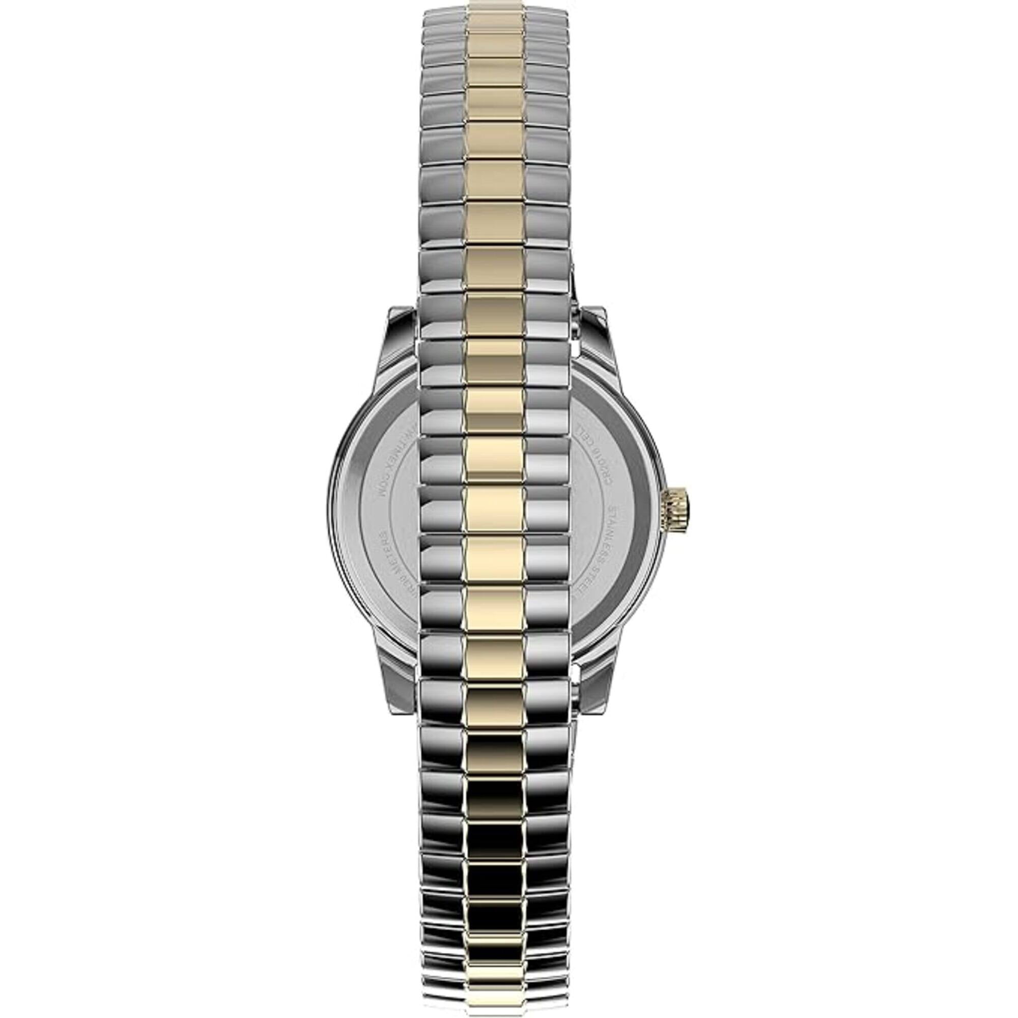 Timex Women's Watch - Quartz White Dial Two Tone Steel Expansion Band | TWG027800NG